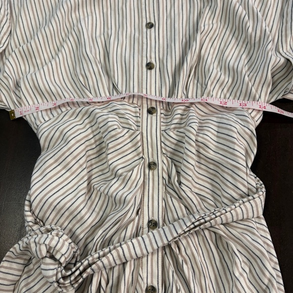 Antonio Melani Striped Collar Button Front Shirt Dress Size 12 - Picture 5 of 8